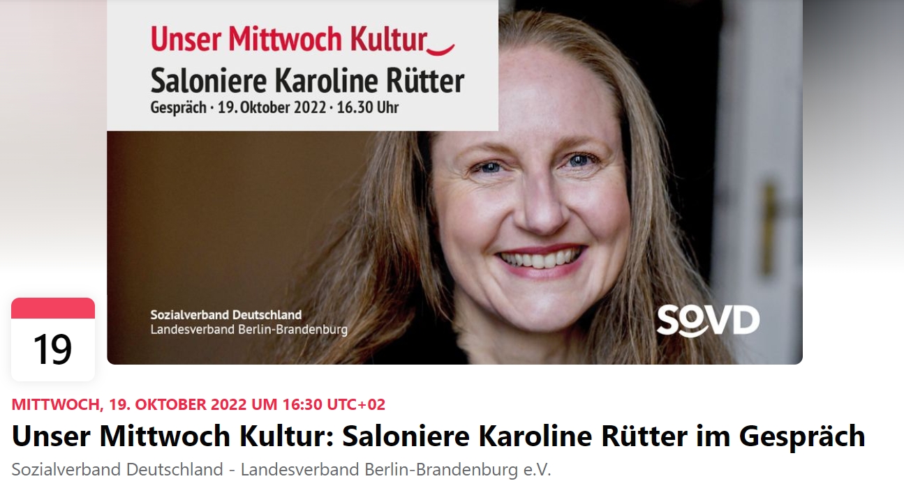 Salonière Karoline Rütter at the Sozialverband Deutschland